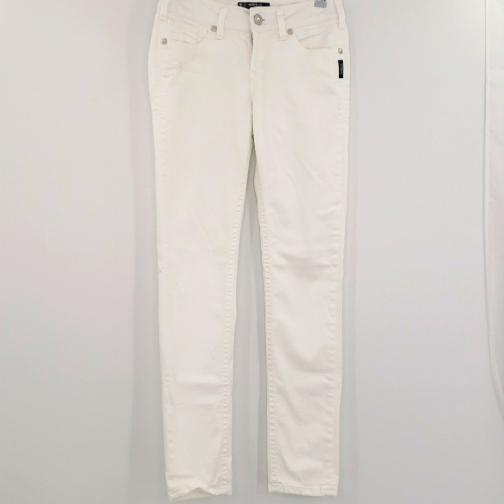 Silver Jeans® Suki Mid Skinny 27/31 Super Stretch white jeans